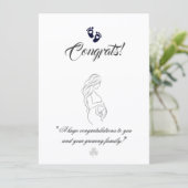 Créez vos propres cartes de grossesse simples 5,5" (Debout devant)