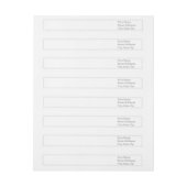 Étiquette longue Adresse expéditeur, Classique : 2.5 cm x 18,4 cm (Feuille)