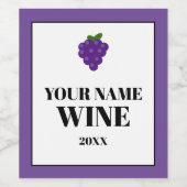 Créez vos propres étiquettes de vin avec logo de r (Étiquettes simples)