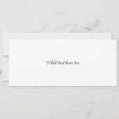 Créez vos propres invitations bleues de mariage (Dos)