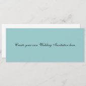 Créez vos propres invitations bleues de mariage (Devant / Derrière)