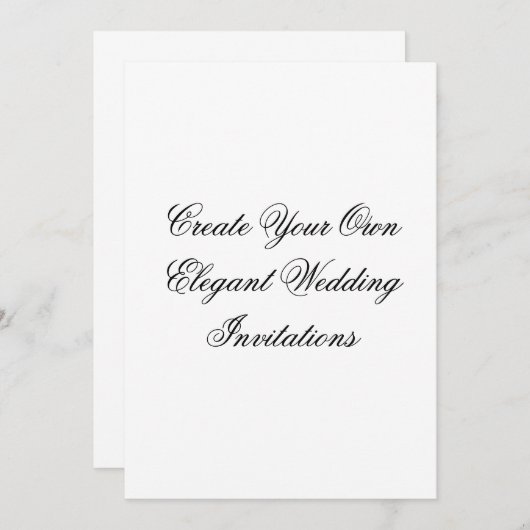 Créez vos propres invitations de mariage (Devant / Derrière)