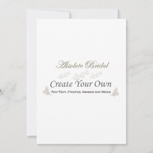 Créez vos propres invitations de mariage (Dos)