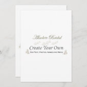 Créez vos propres invitations de mariage (Devant / Derrière)