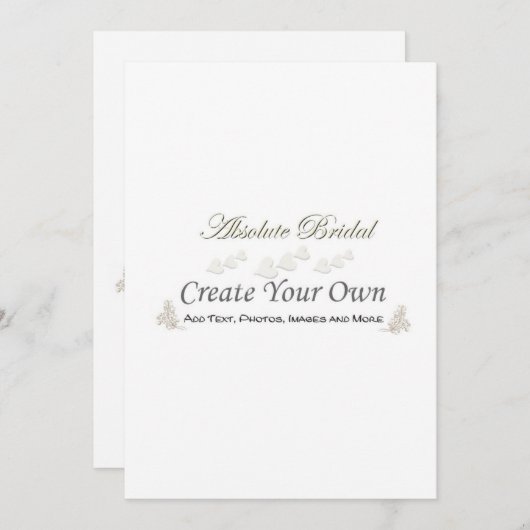 Créez vos propres invitations de mariage (Devant / Derrière)