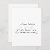 Créez vos propres invitations de mariage 4,25" x (Devant / Derrière)