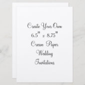 Créez vos propres invitations de mariage 6,5" x (Devant / Derrière)