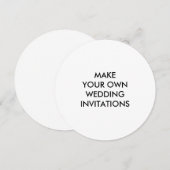 Créez vos propres invitations de mariage circulair (Devant / Derrière)