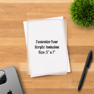 Créez vos propres invitations en acrylique givré