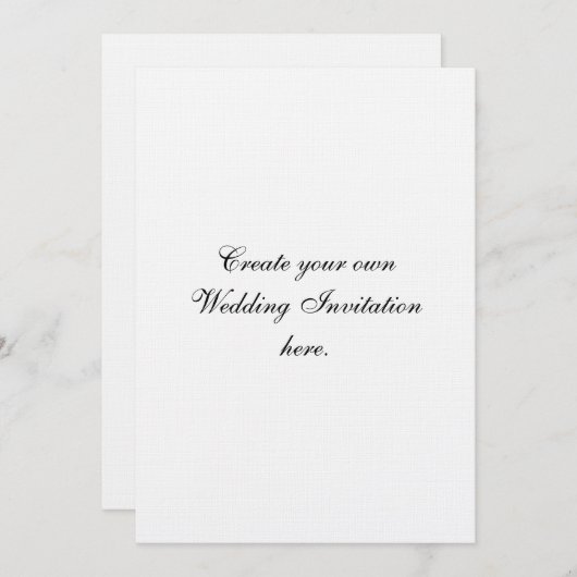 Créez vos propres invitations faites sur commande (Devant / Derrière)