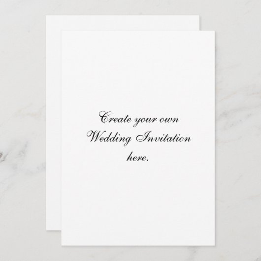 Créez vos propres invitations faites sur commande (Devant / Derrière)