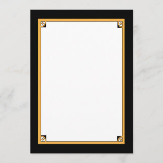 Créez Vos Propres Invitations - Noir & Blanc & Or