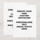 Créez vos propres invitations personnalisées en br (Devant / Derrière)