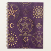 Créez vos propres pentacles dorés lune violette (Devant)
