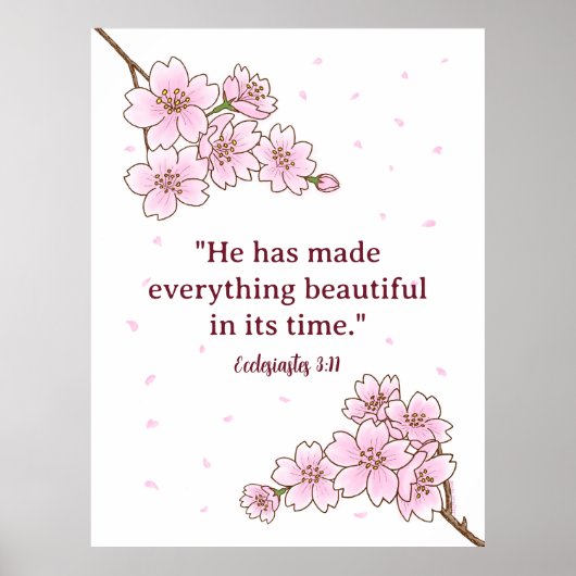 Créez Votre Affiche de l'art biblique floral désir (Devant)