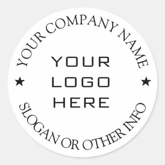 Créez votre autocollant rond classique du logo de  (Devant)