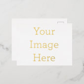 Create Your Own 10,80 cm x 14,25 cm Foil Invitation Postcard (Recto/Verso)