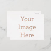 Create Your Own 10,80 cm x 14,25 cm Foil Invitation Postcard (Recto/Verso)