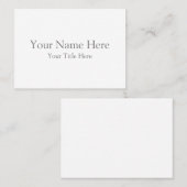 Cartes de visite Grande : 8,9 cm x 6,4 cm (Devant / Derrière)