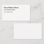 Cartes de visite États-Unis : 8,9 cm x 5,1 cm (Devant / Derrière)