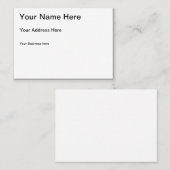 Cartes de visite Grande : 8,9 cm x 6,4 cm (Devant / Derrière)