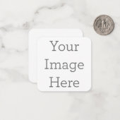 Carte de correspondance simple 6,3 cm x 6,3 cm (Devant/Arrière en situation)