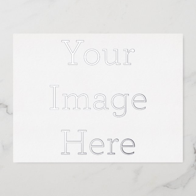 Create Your Own 10,80 cm x 14,25 cm Carte postale de vacances avec effet métallisé Foil Holiday Postcard (Front)
