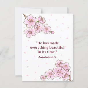 Créez votre carte postale florale d'art biblique d