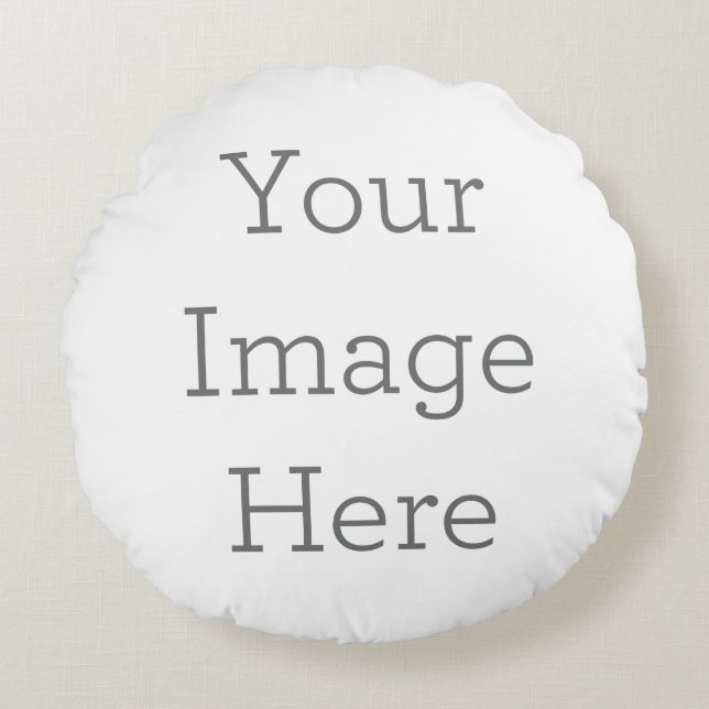 Coussin décoratif rond (40,6 cm) personnalisé en Coton grade A (Devant)