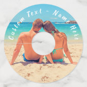 Créez votre étiquette de verre à vin avec photo Te (Dos)