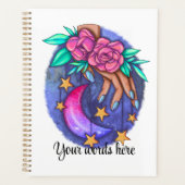 Créez Votre Mignonne Lune, Étoiles, Main Rose (Devant)