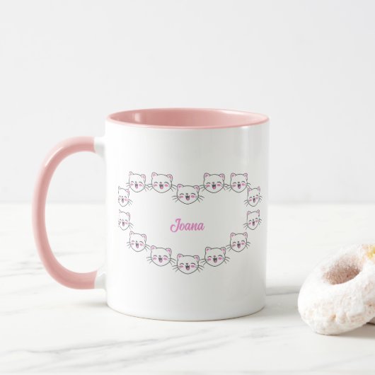 Créez votre nom Mugs ALCM005 (Avec donut)