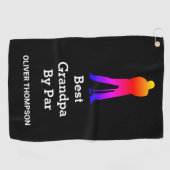 Créez Votre Nom Propre Grand-Père Golf Serviette (Horizontal)