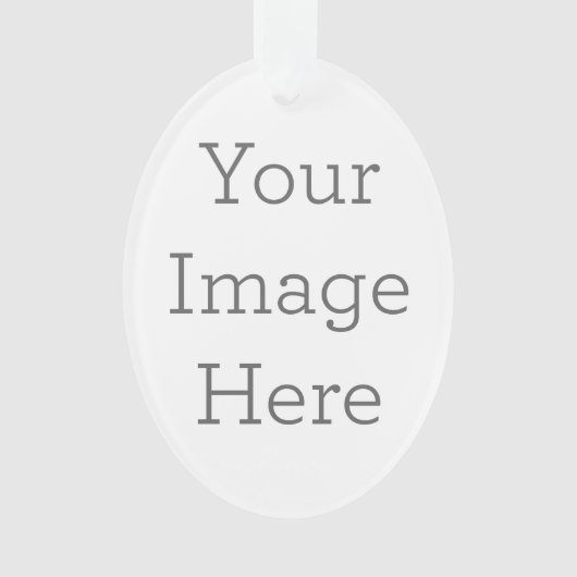 Ornament en acrylique, Décoration en acrylique en forme ovale (devant)