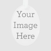 Ornament en acrylique, Décoration en acrylique en forme ovale (dos)