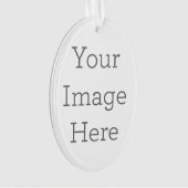 Ornament en acrylique, Décoration en acrylique en forme ovale (devant)