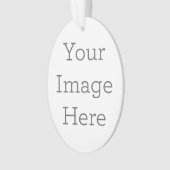 Ornament en acrylique, Décoration en acrylique en forme ovale (devant)