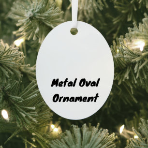 Créez votre ornement ovale en métal personnalisé
