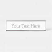 Porte-nom pour bureau, Standard (5,1 cm x 20,3) cm, Argentée (Devant)