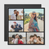 Créez votre propre 5 photo Collage carte magnétiqu (Devant / Derrière)