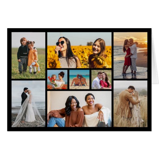 Créez votre propre 9 photo Collage de cartes de vo (Devant horizontal)