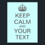 Créez votre propre affiche "Conserver le calme" (g<br><div class="desc">Créez votre propre affiche personnelle "Keep Calm and Carry On" ! Allez-y et remplissez votre propre texte dans les cases fournies, et n'hésitez pas à customiser comme vous le souhaitez (je recommande une couleur claire pour l'arrière - plan avec ce texte gris et couronne). Idéal pour les enseignants - faites...</div>