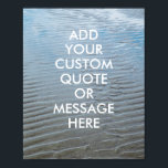 Créez votre propre affiche de devis<br><div class="desc">Personnalisez cette affiche avec une typographie minimaliste moderne et un arrière - plan de texture de plage de sable.</div>