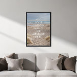 Créez votre propre affiche de devis<br><div class="desc">Créez votre propre poster de devis sur mesure. Personnalisez cette affiche avec la typographie minimaliste moderne et l'arrière - plan de plage de sable tropical océan.</div>