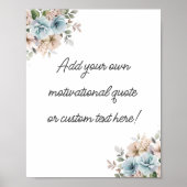 Créez votre propre affiche de devis d'aquarelle fl (Devant)