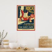 Créez votre propre affiche de musique Retro Rock (Cuisine)