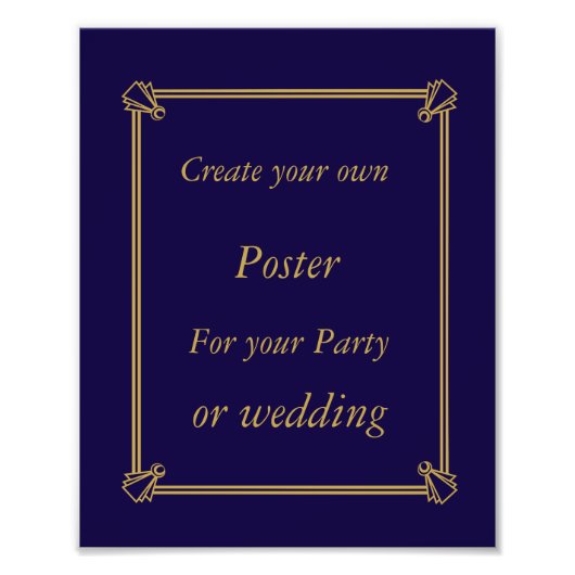 Créez votre propre affiche photo Art déco (Devant)