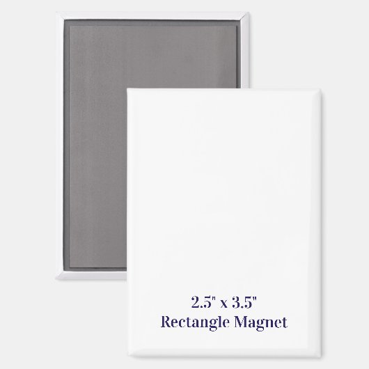 Créez votre propre aimant rectangle 2,5" x 3,5" (Recto/Verso)