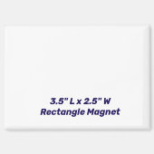 Créez votre propre aimant rectangle 3,5" x 2,5" (Recto)