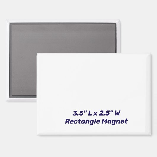 Créez votre propre aimant rectangle 3,5" x 2,5" (Recto/Verso)
